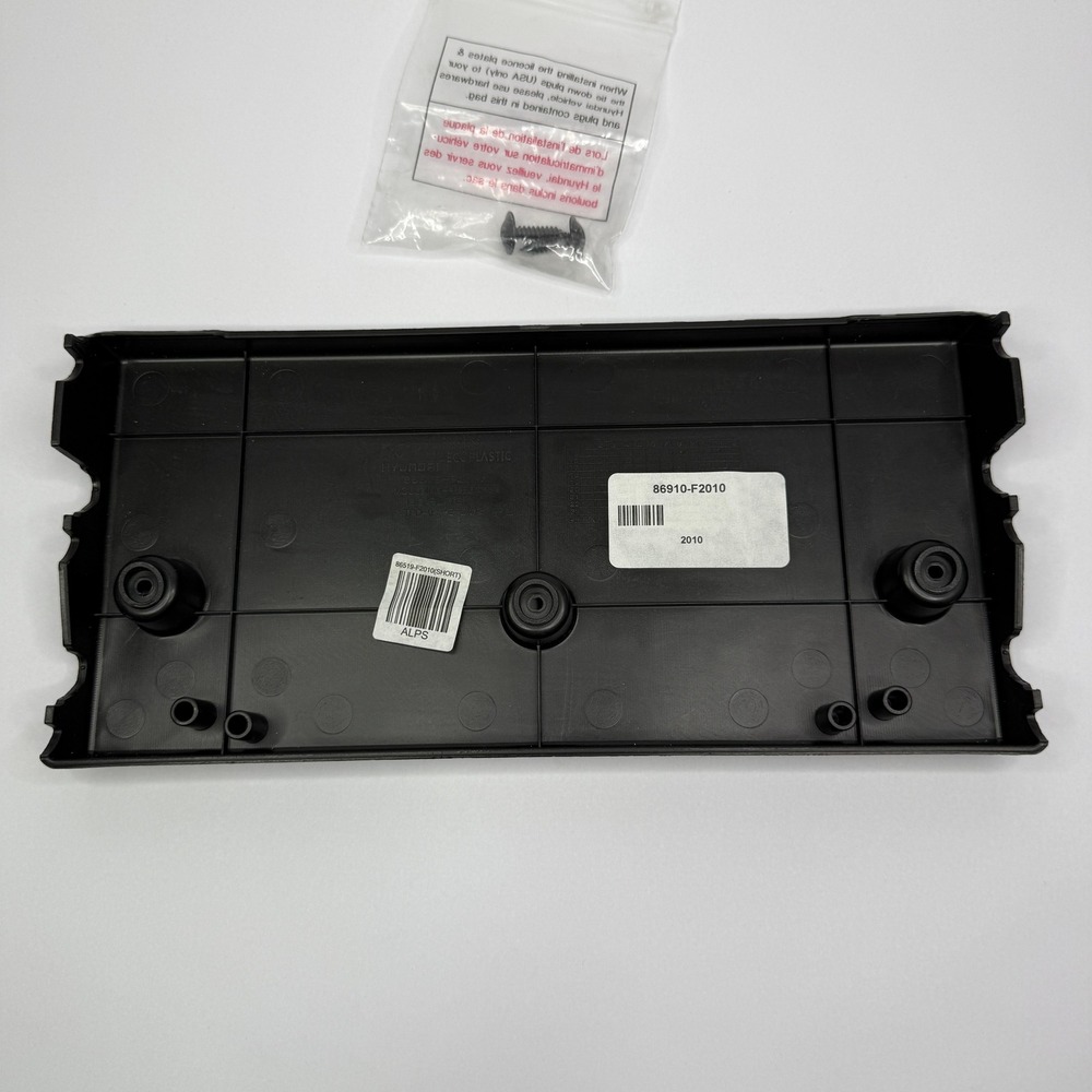 NEW Hyundai Front License Plate Bracket 86519-F2010 Black Bumper Mounting Plate